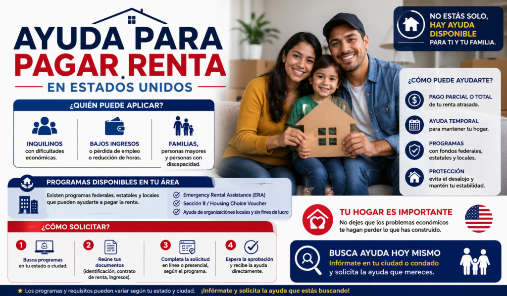 ayuda para pagar renta en Estados Unidos