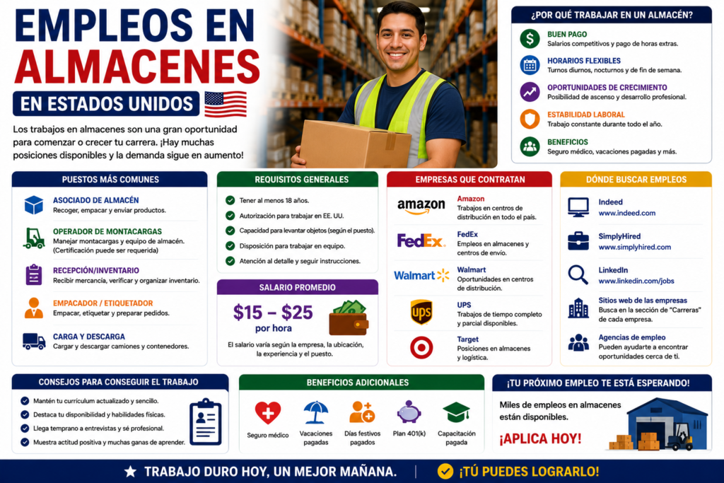empleos en almacenes