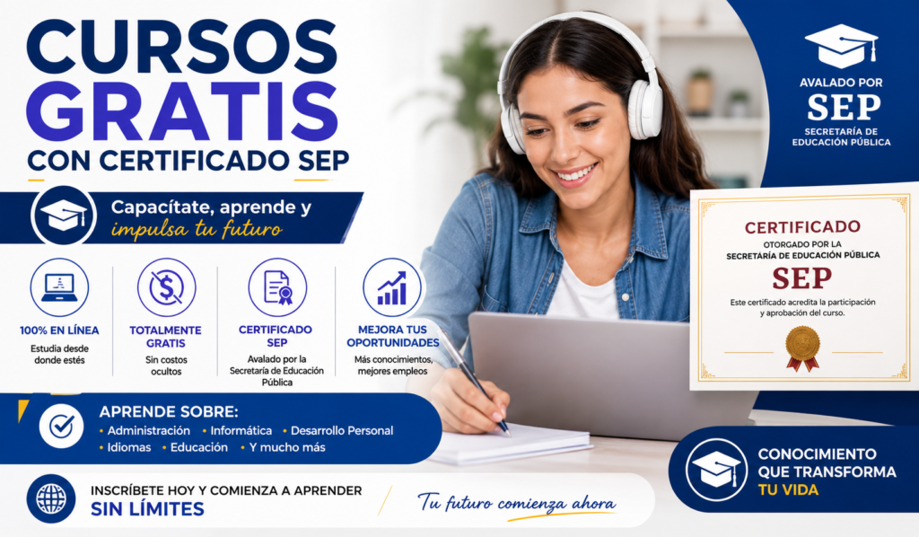 cursos gratis con certificado SEP